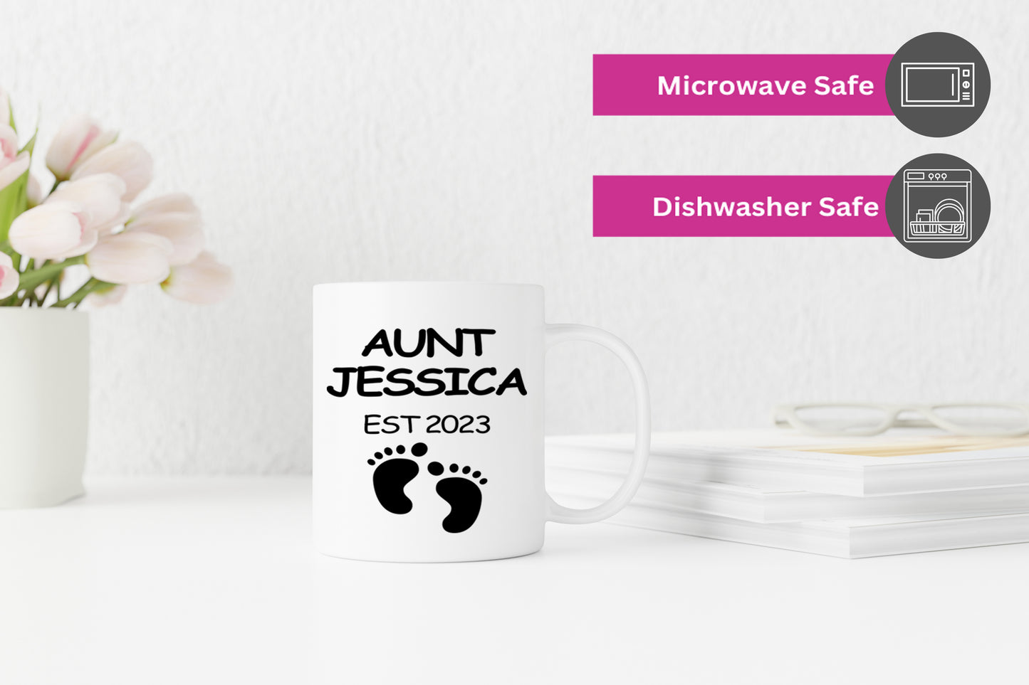 Coffee mug for Aunt with Est. Date