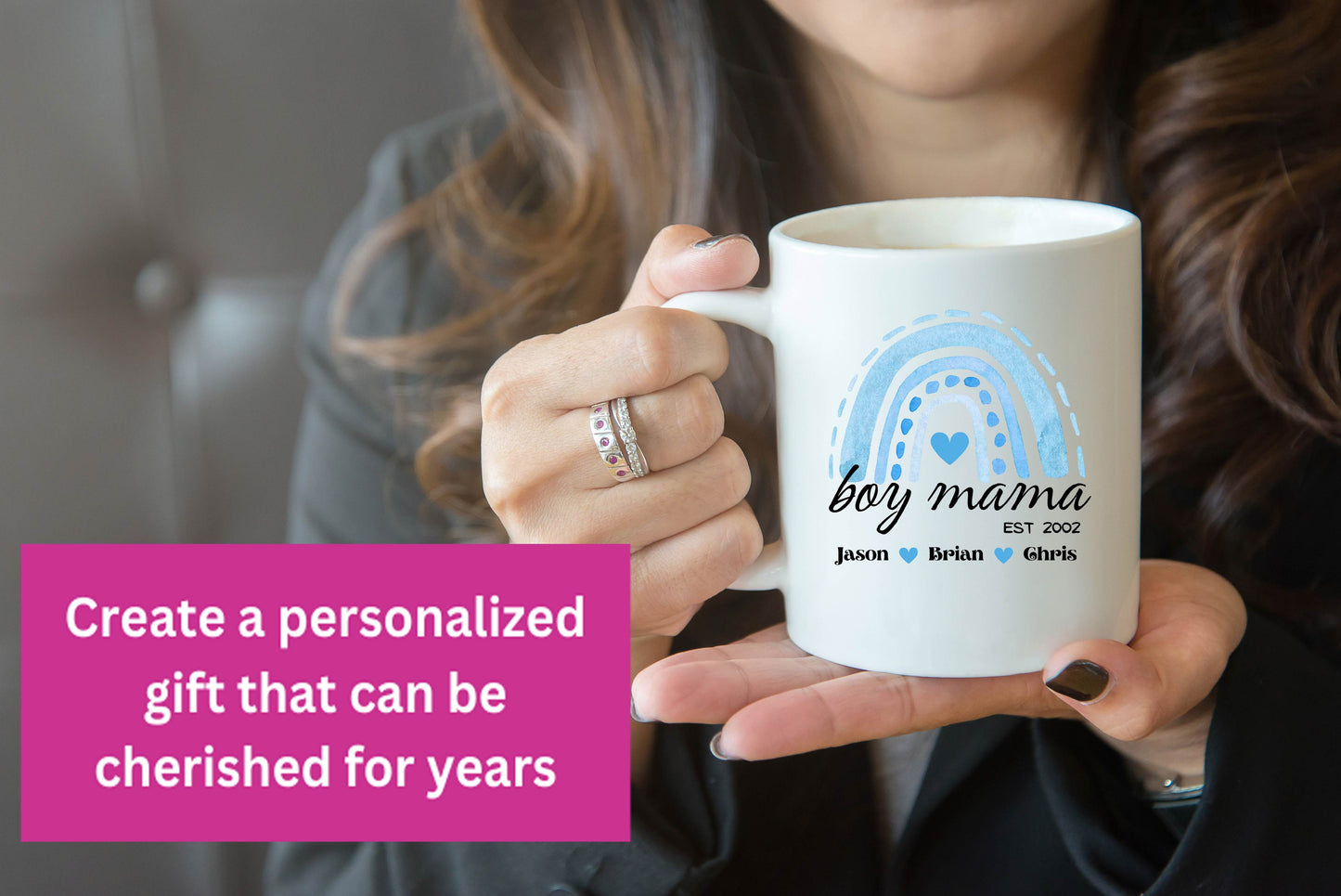 Personalized Boy Mama mug