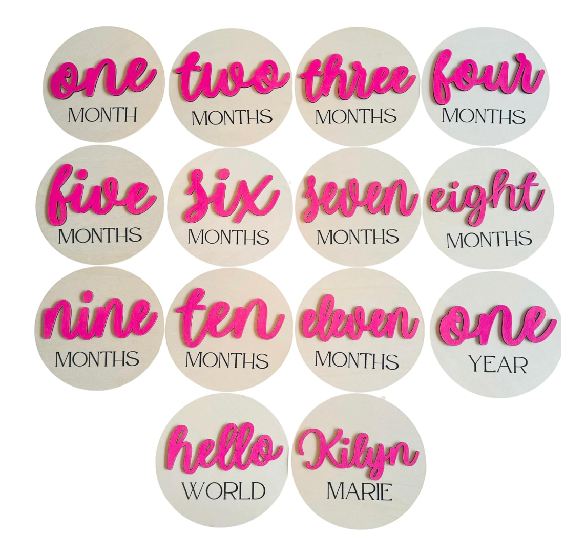 Baby Monthly Milestone Markers